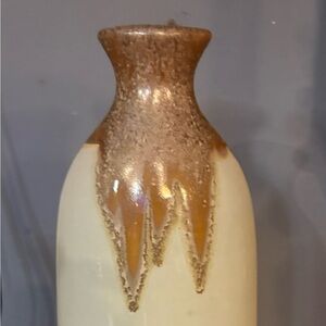 Elegant Cream and Brown Vase